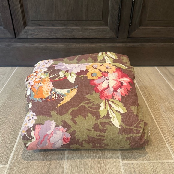 NWOT Pottery Barn Olivia Pheasant Floral King Duvet Cover - Picture 1 of 7